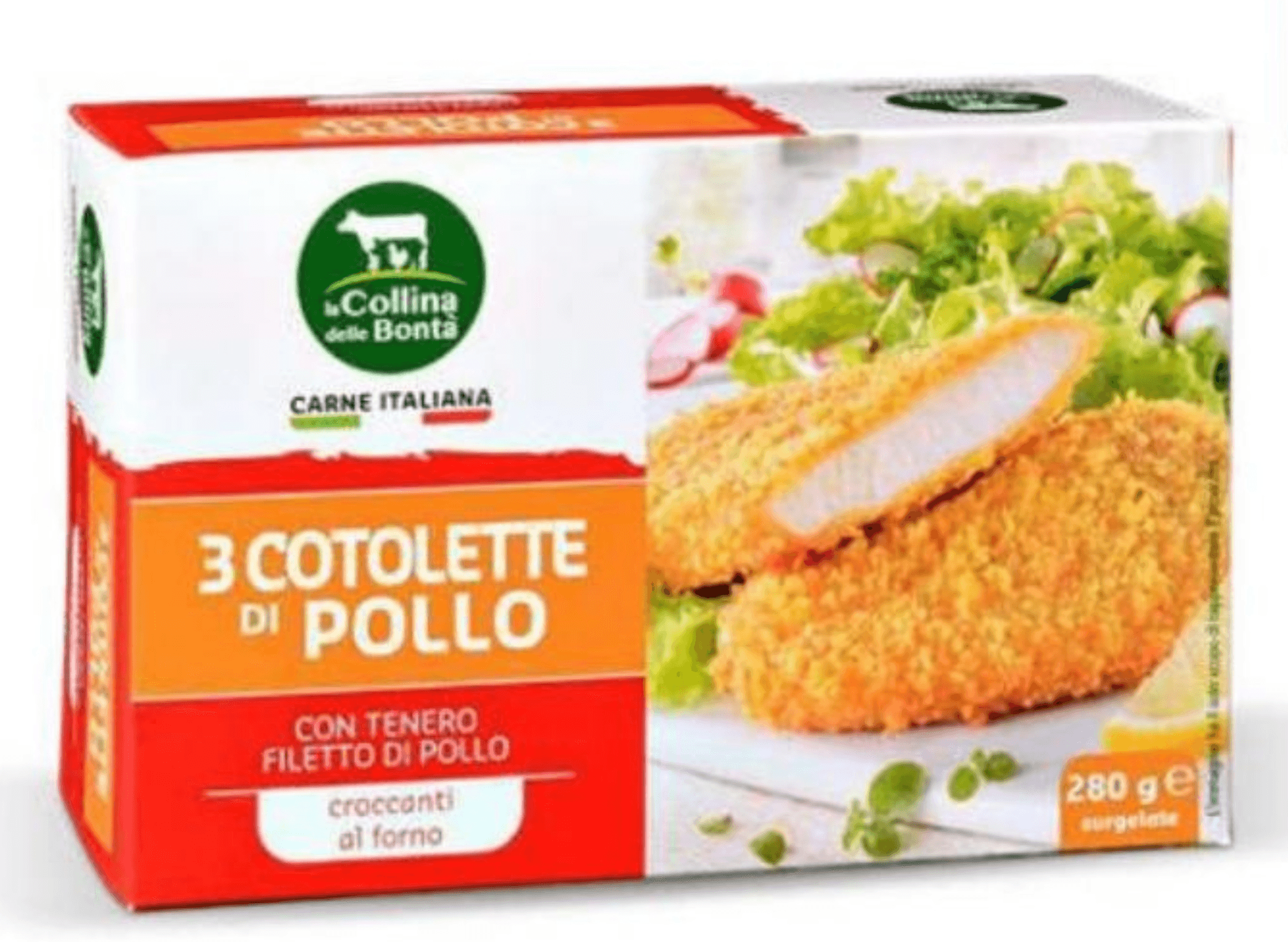 Panirani mesni izdelek s piščančjim mesom 280 g, 3 kosi