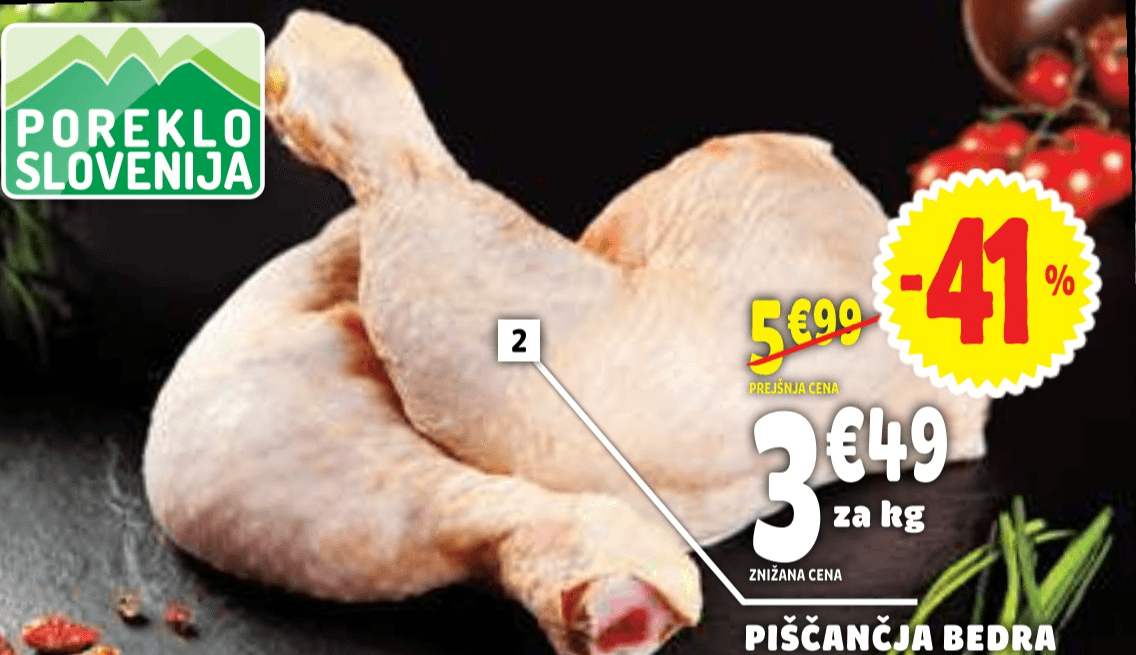Piščančja bedra - Akcija v trgovini E.Leclerc
