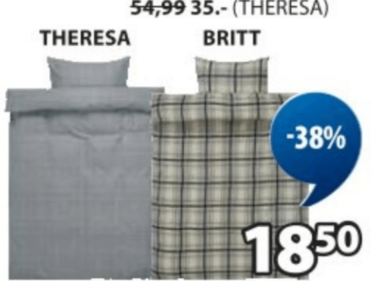 Posteljnina THERESA/BRITT 140x200+50x70/75 cm