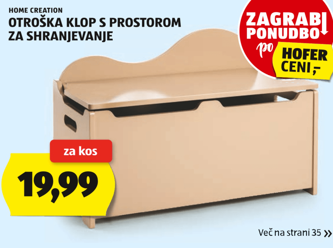 Home Creation Otroška klop s prostorom za shranjevanje