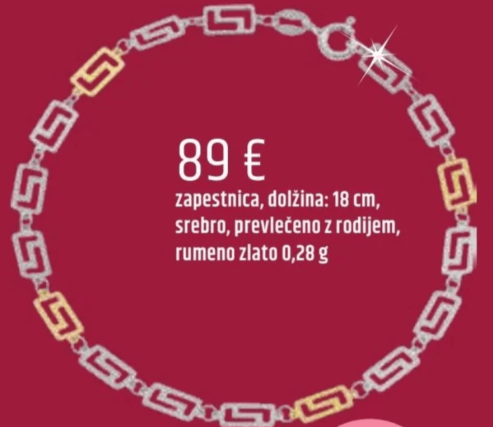 Zapestnica 18 cm - Akcija v trgovini E.Leclerc