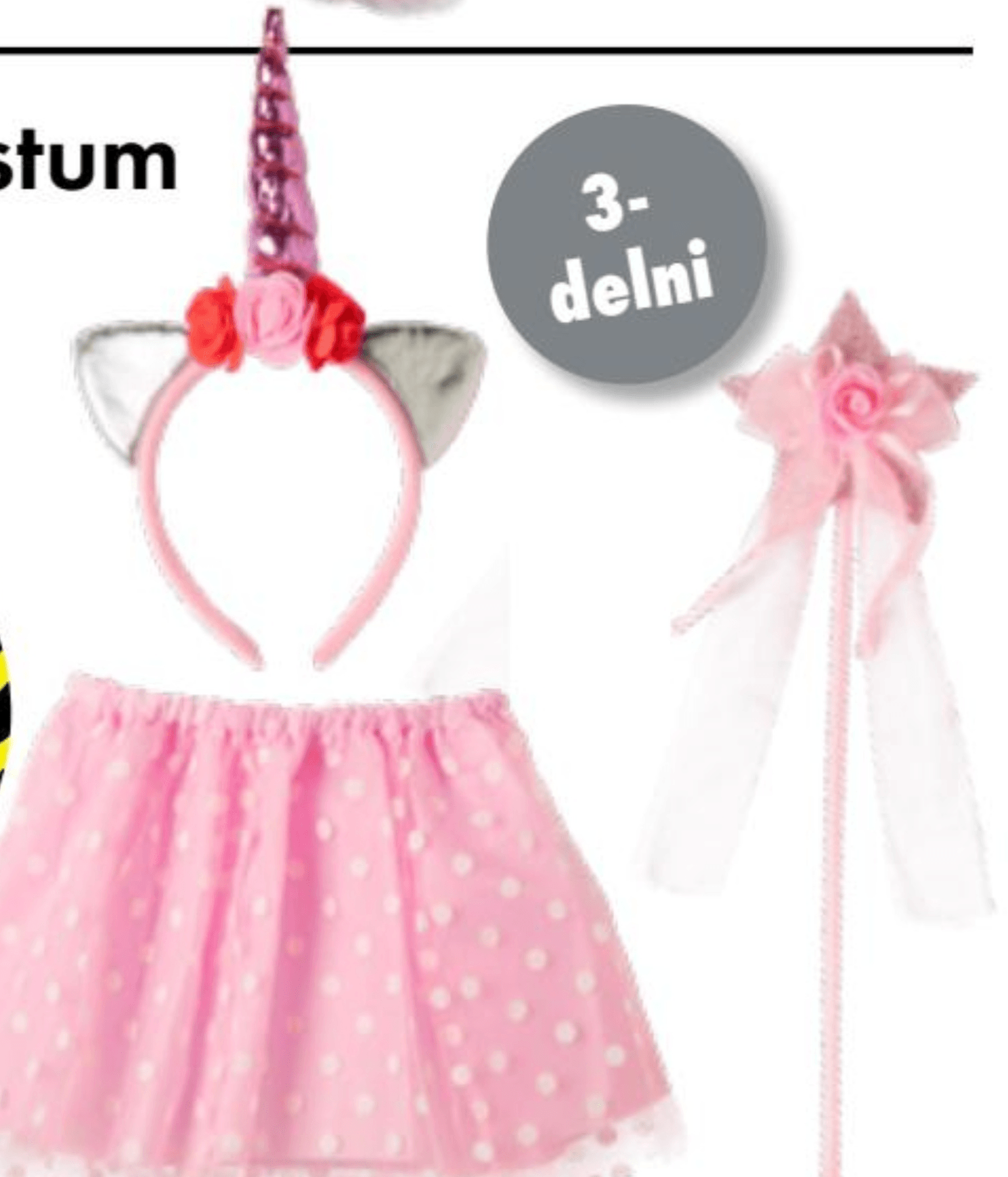 Otroški kostum samorog - Akcija v trgovini Tedi