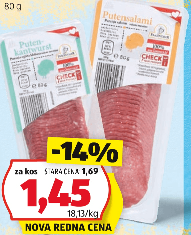 Puranja salama/Oglata klobasa 80 g