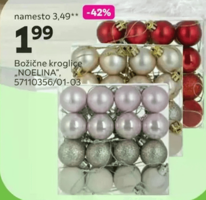 Božične kroglice „NOELINA"