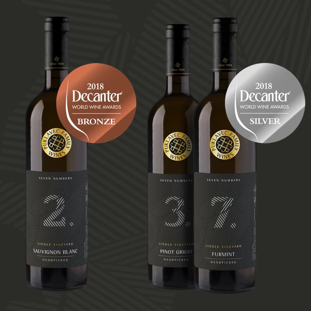 Vrhunsko vino ZGP Furmint, Sauvignon Blanc, Pinot Grigio ali Chardonnay Seven Numbers 0,75 l