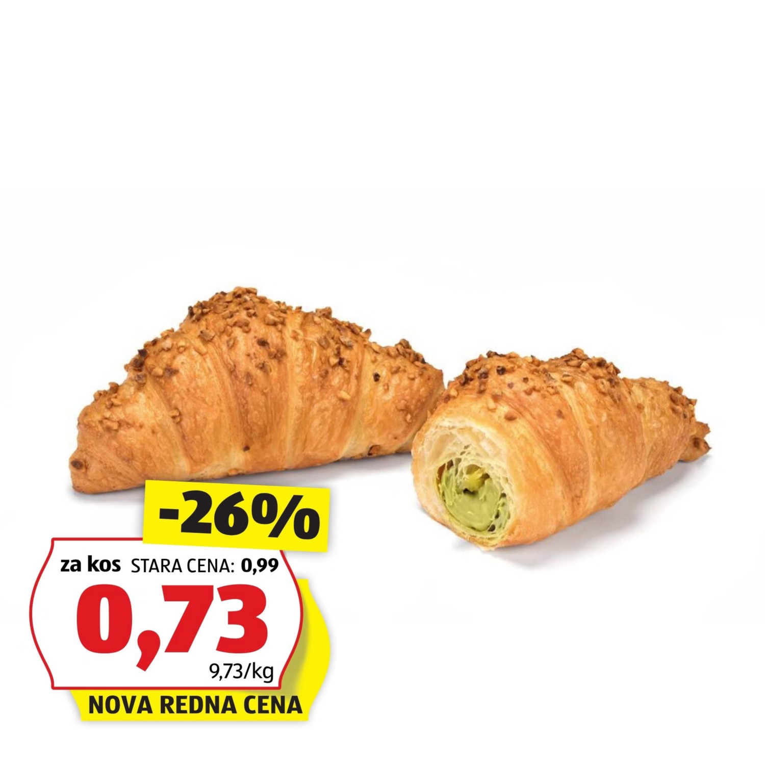 Rogljiček s Pistacijevim Nadevom 75 g