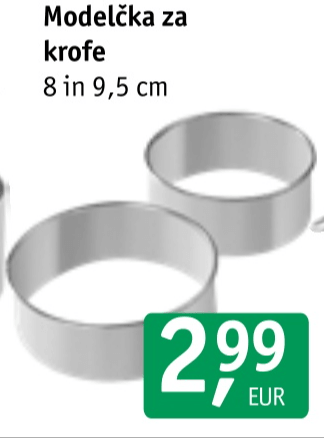 Modelčka za krofe - Akcija v trgovini Jager