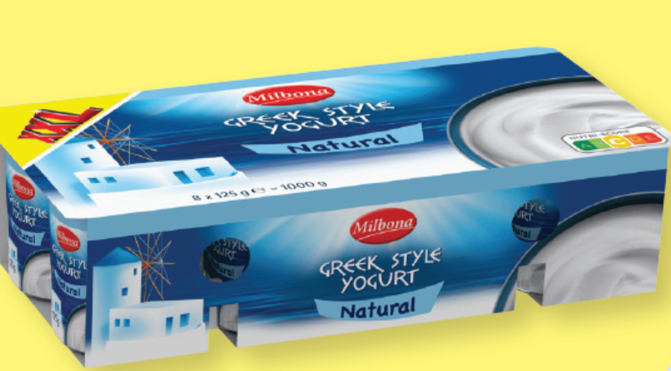 Milbona Jogurt na grški način XXL 8 x 125 g