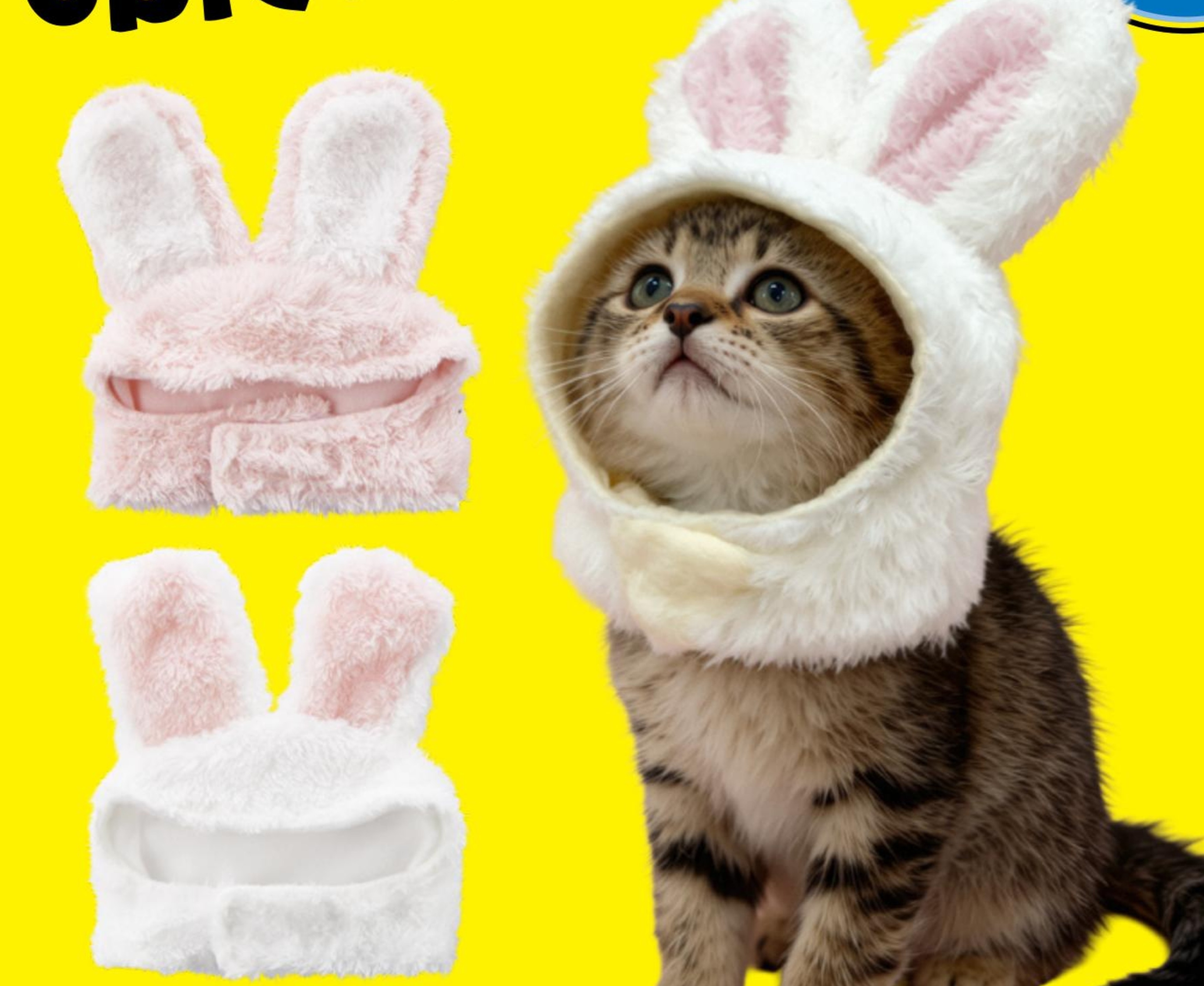 Živalski kostum zajčja ušesa - Akcija v trgovini Tedi