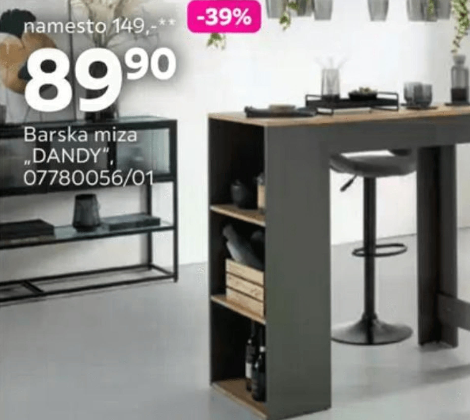 Barska miza „DANDY"