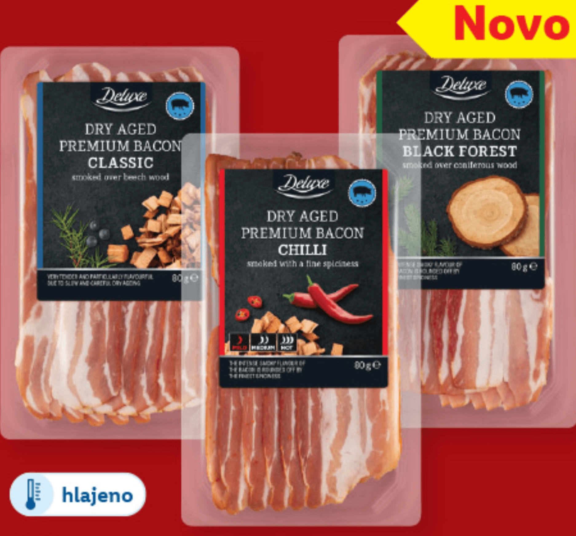 Deluxe Suho zorjena dimljena slanina 80 g