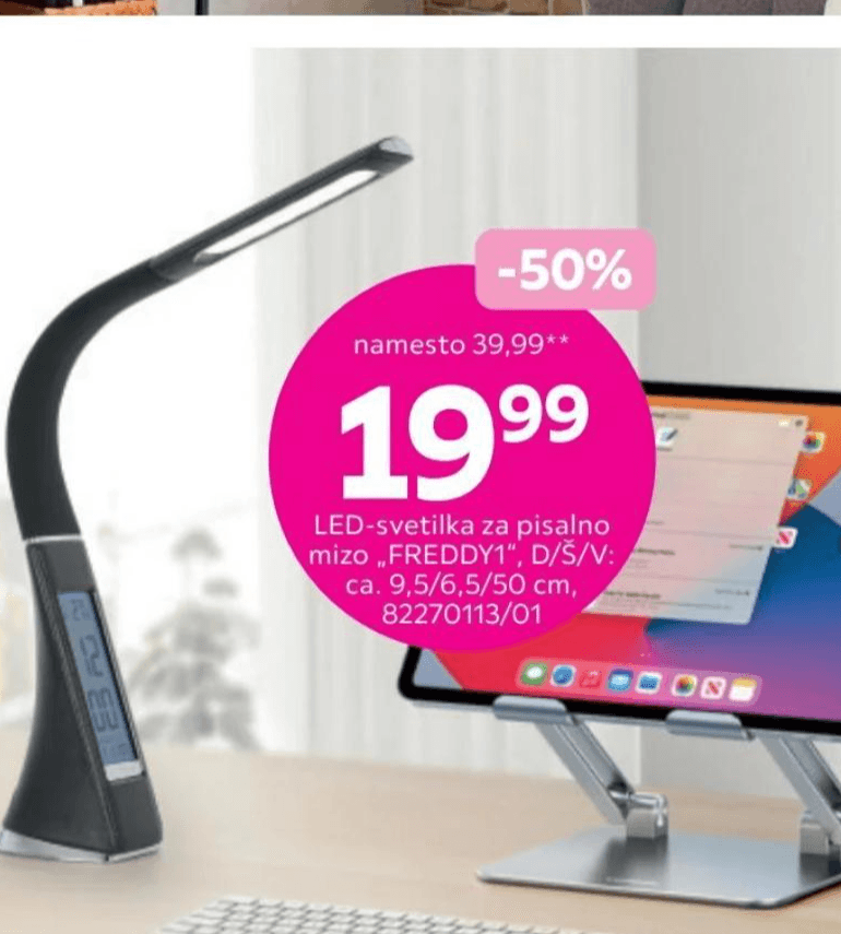 LED-svetilka za pisalno mizo „FREDDY1"
