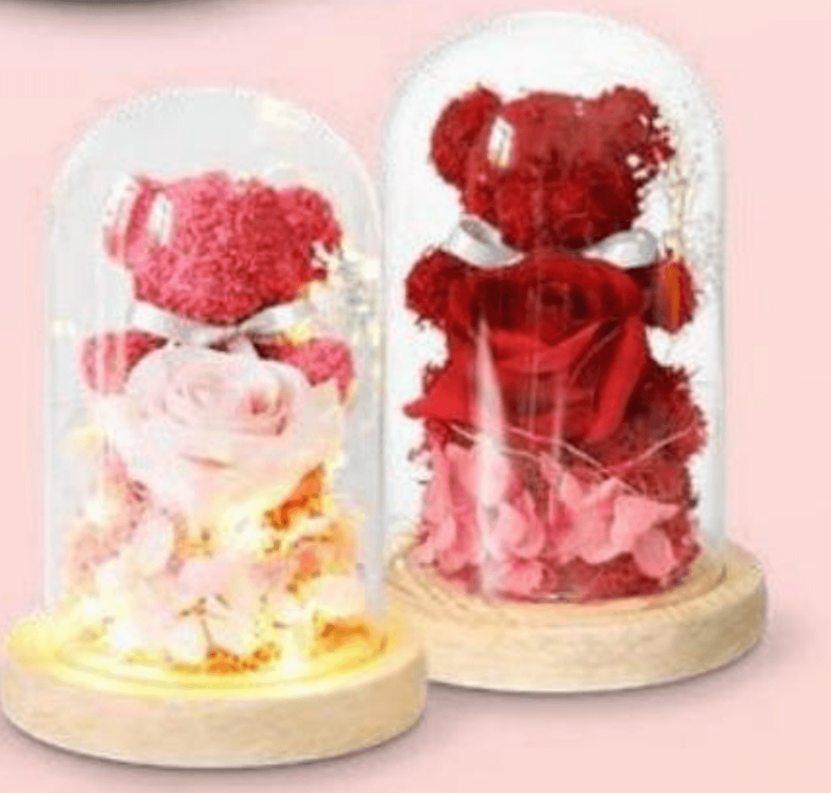 Medvedek z umetno vrtnico v stekleni kupoli - Akcija v trgovini Eurospin