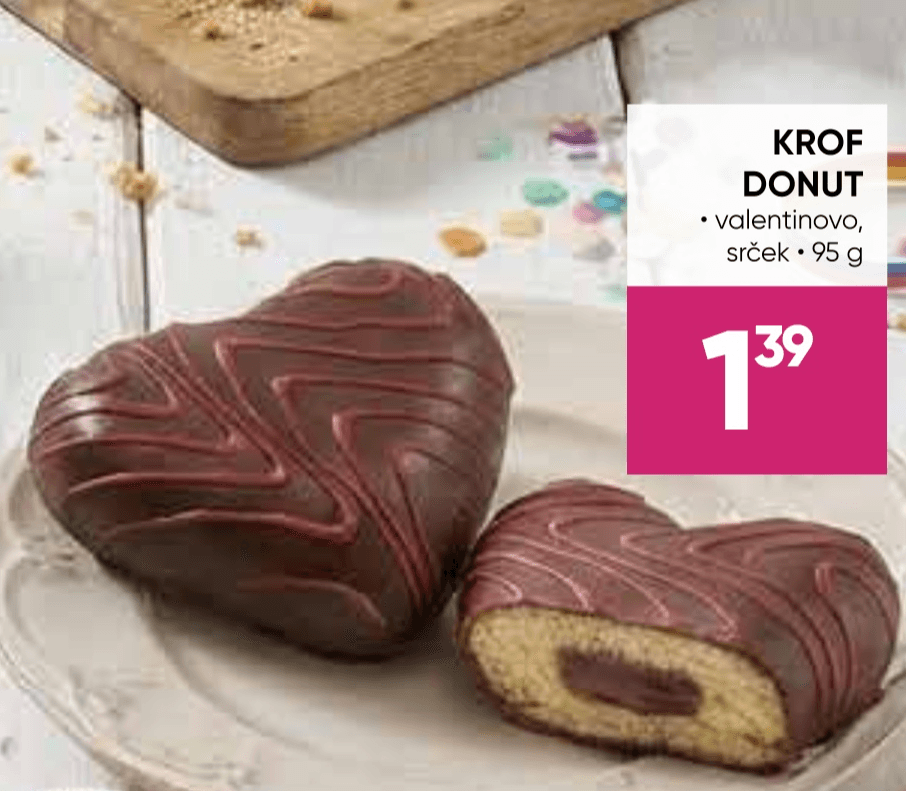 Krof Donut 95 g - Akcija v trgovini Tuš
