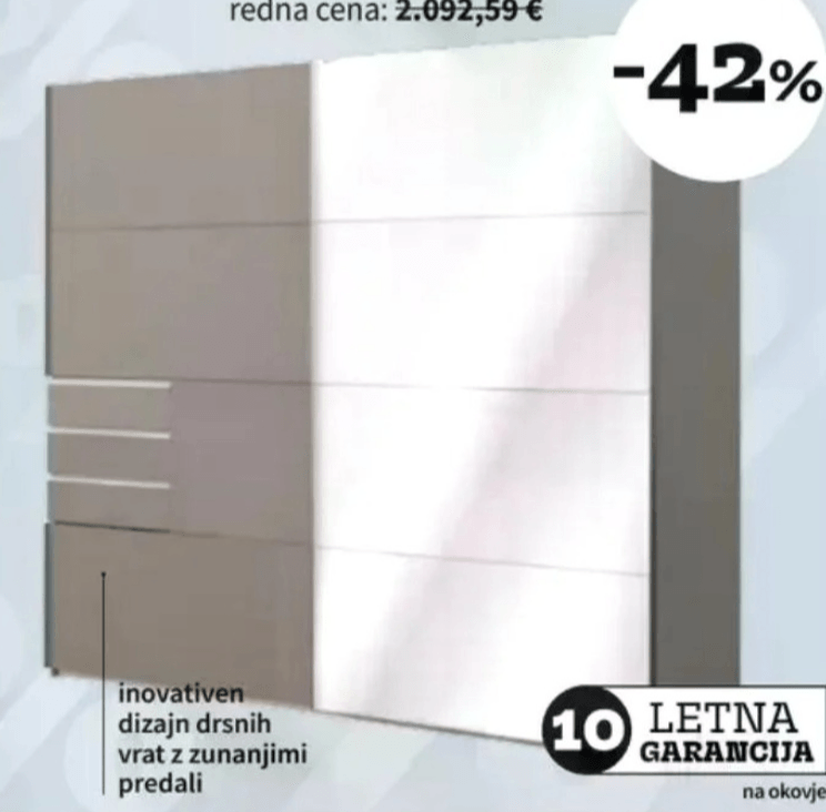 CVITA NEXT omara 2V 3L 252 x 67 x 220 cm - Akcija v trgovini Prima