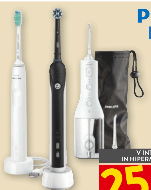 Električne zobne ščetke, zobne prhe