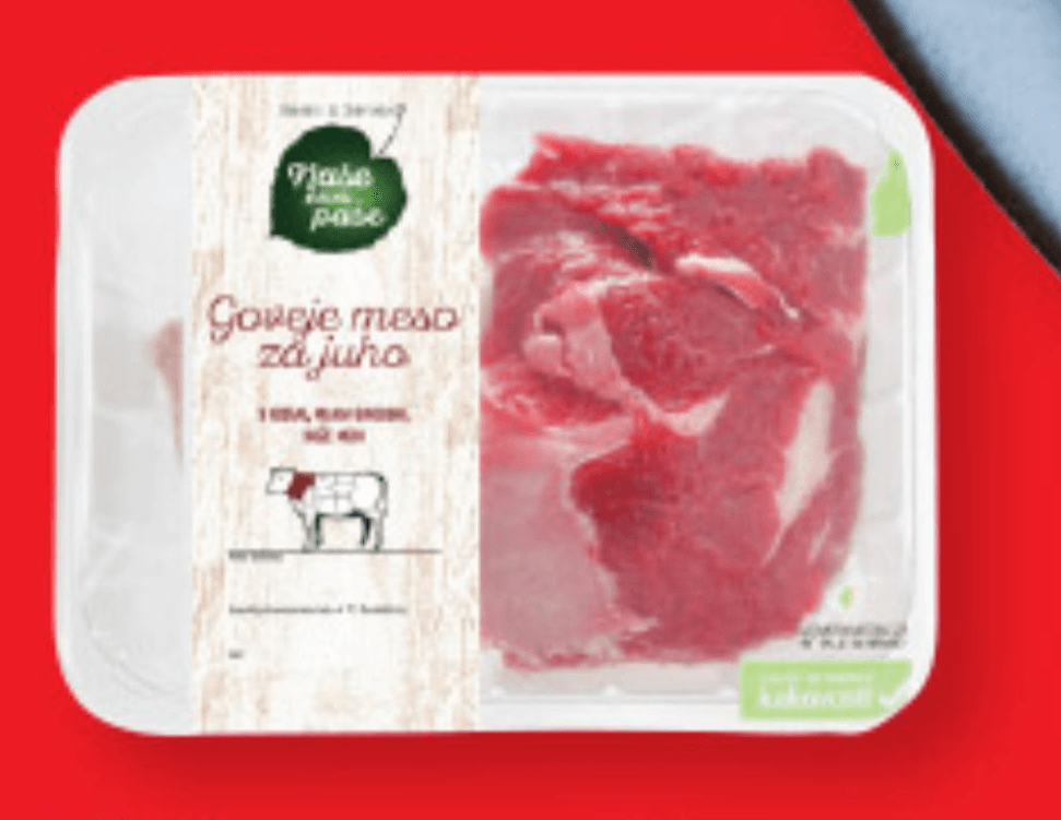 Naše nam paše Sveže goveje meso za juho 750 g