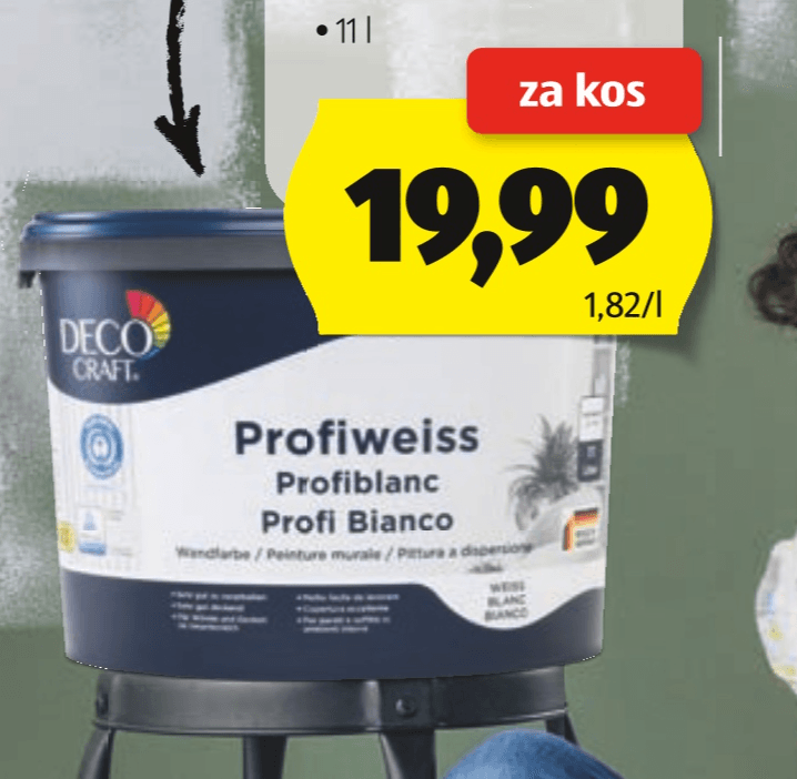 DECO CRAFT Bela barva Profiweiss 11 l