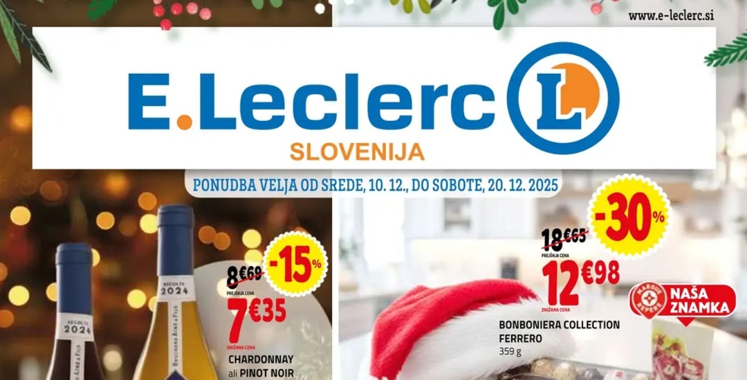 E.Leclerc katalog Akcijska ponudba od 10.12. do 20.12.2025