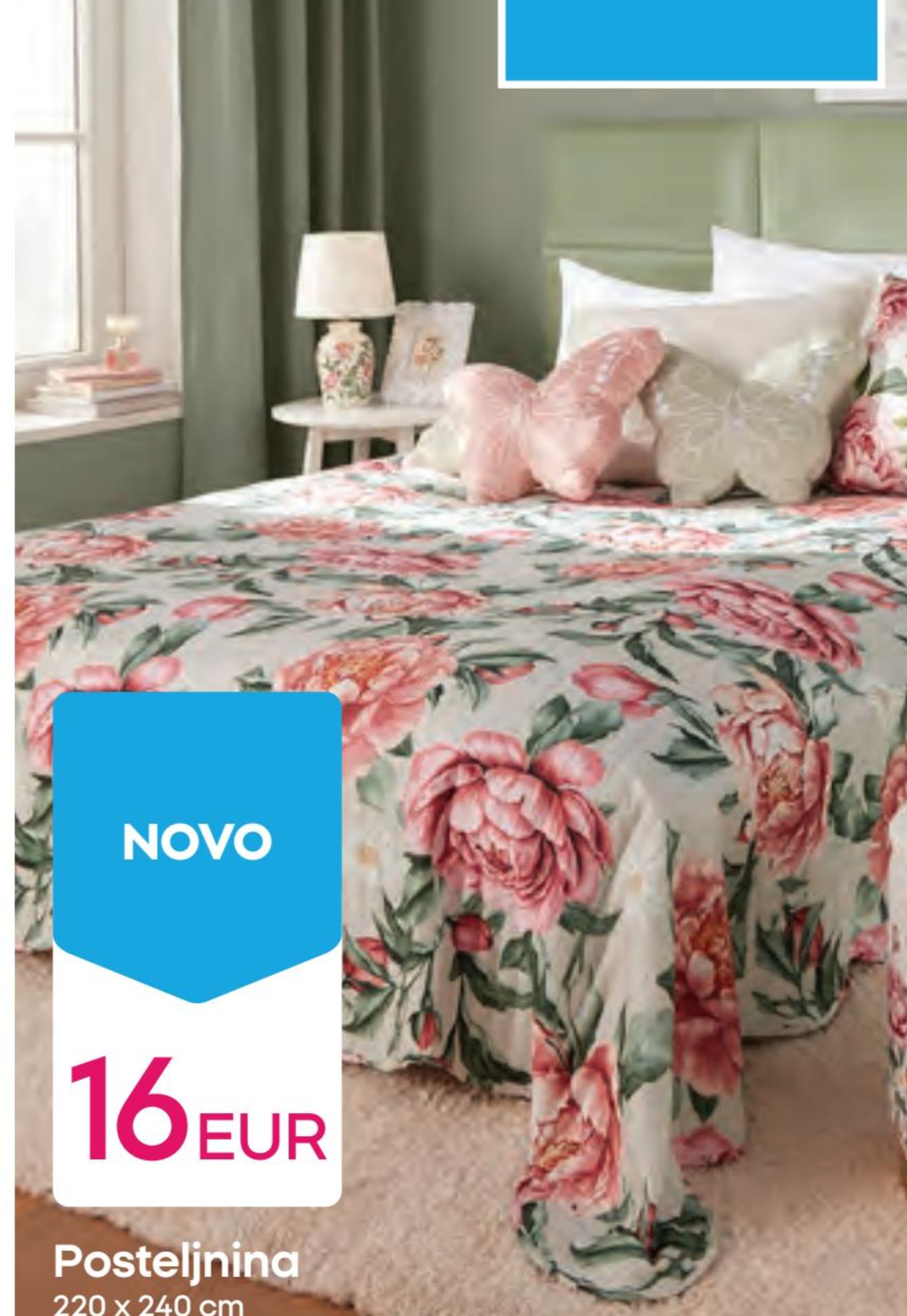 Posteljnina 220 x 240 cm - Akcija v trgovini Pepco