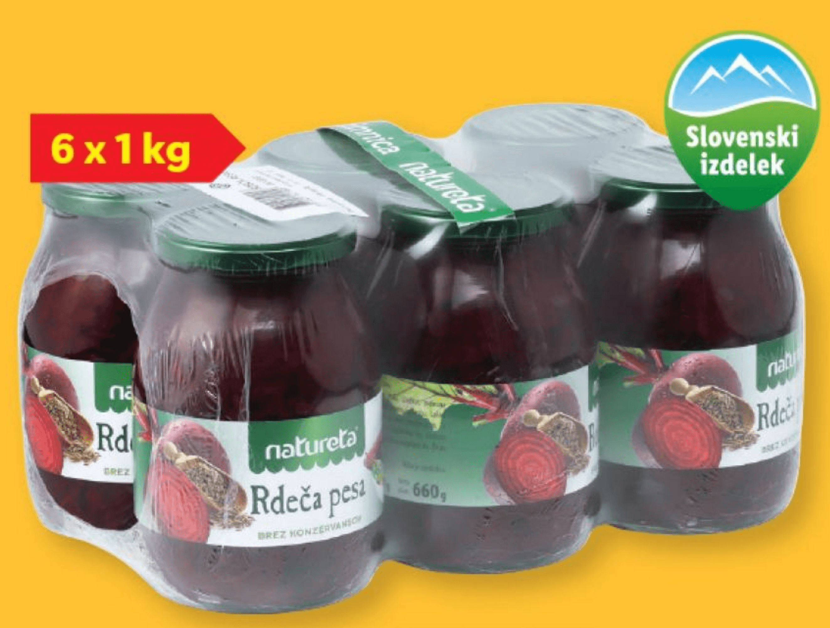 NATURETA Rdeča pesa 6 x 1 kg