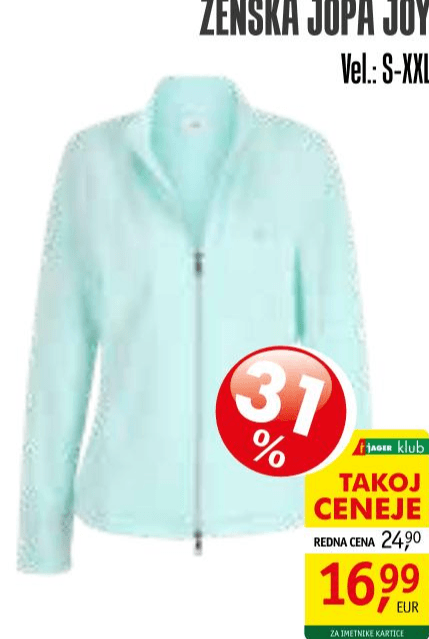 Ženska jopa Joy Vel.: S-XXL