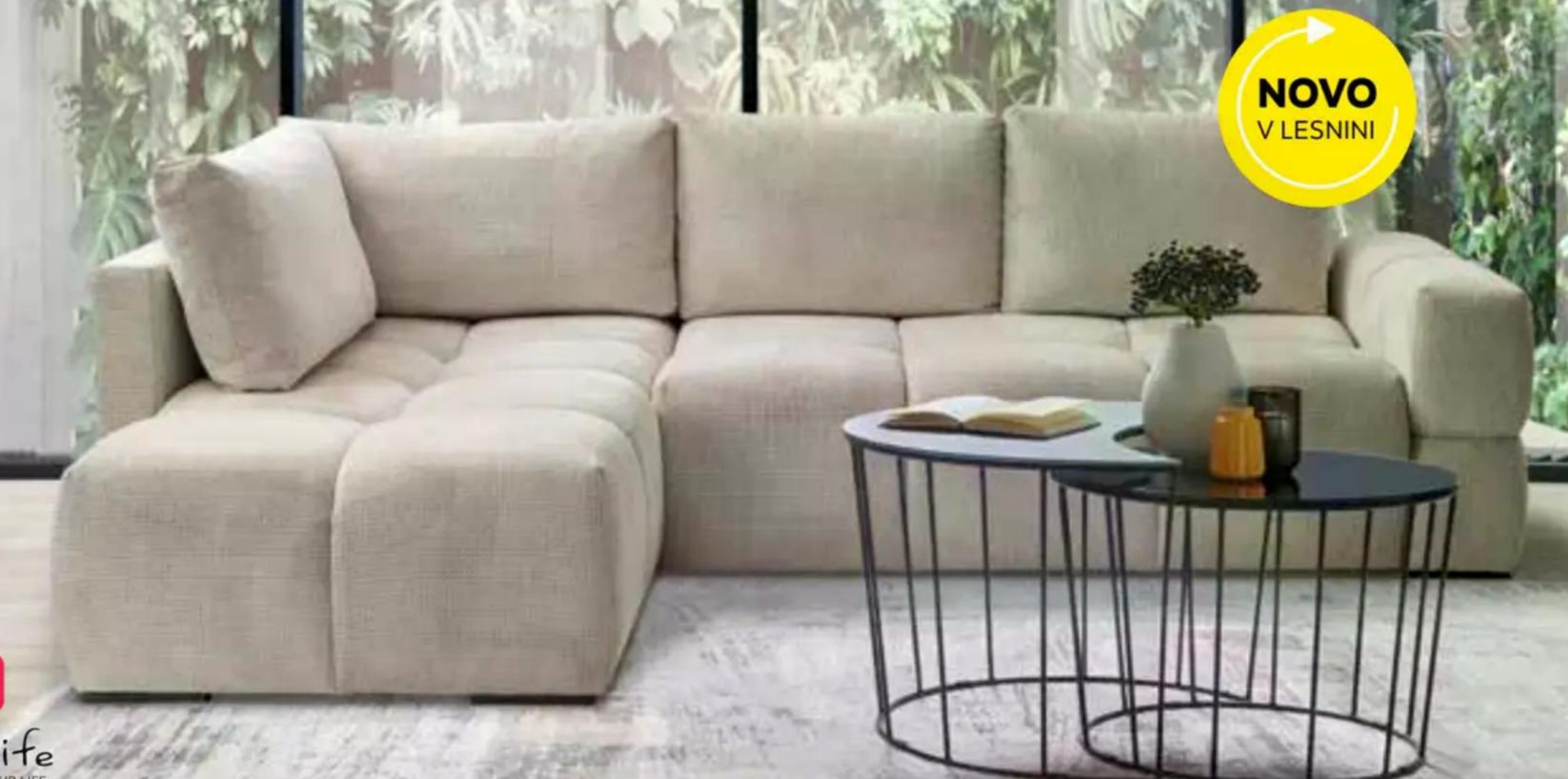 Sedežna garnitura - Akcija v trgovini Lesnina