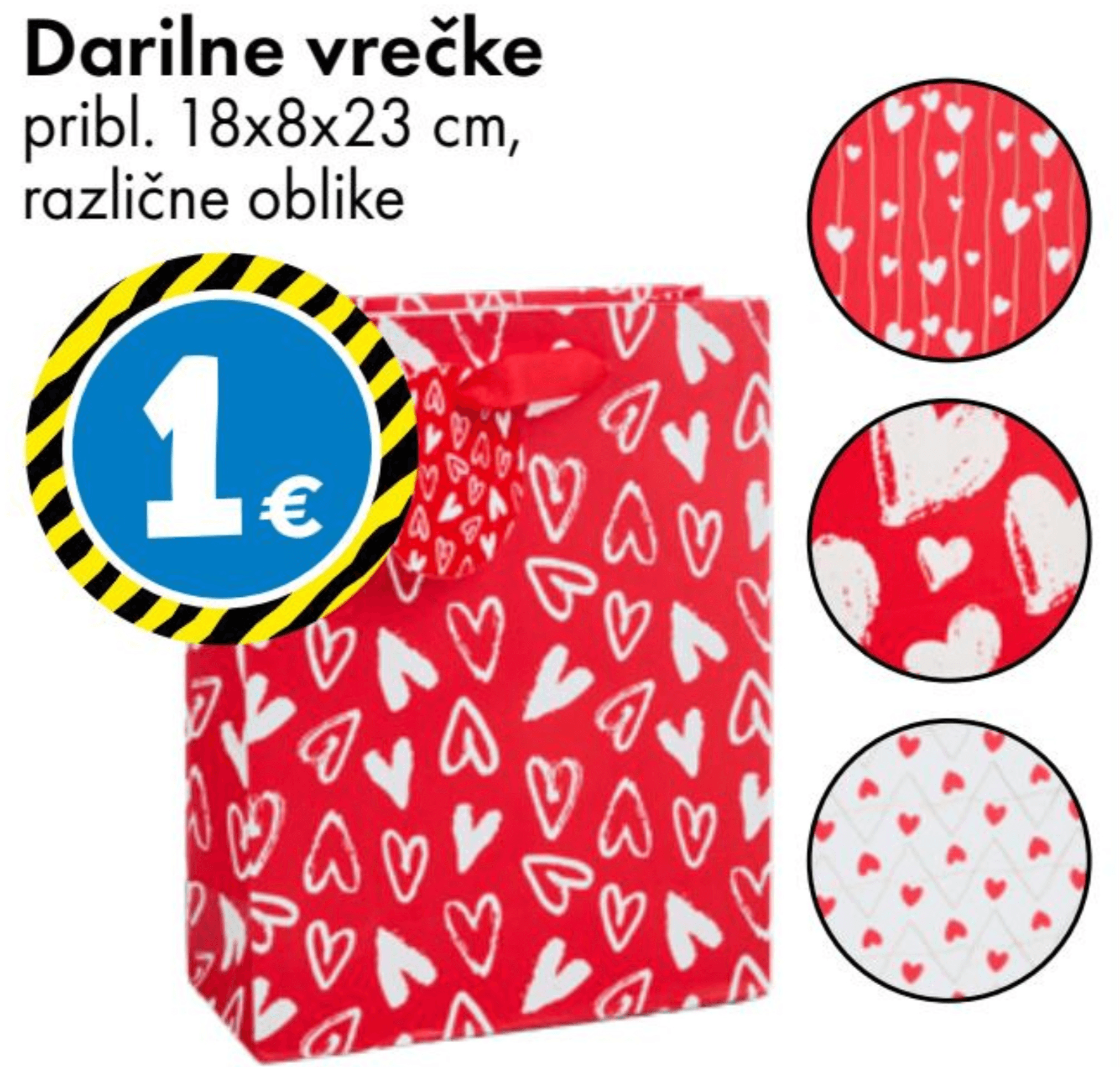 Darilne vrečke - Akcija v trgovini Tedi