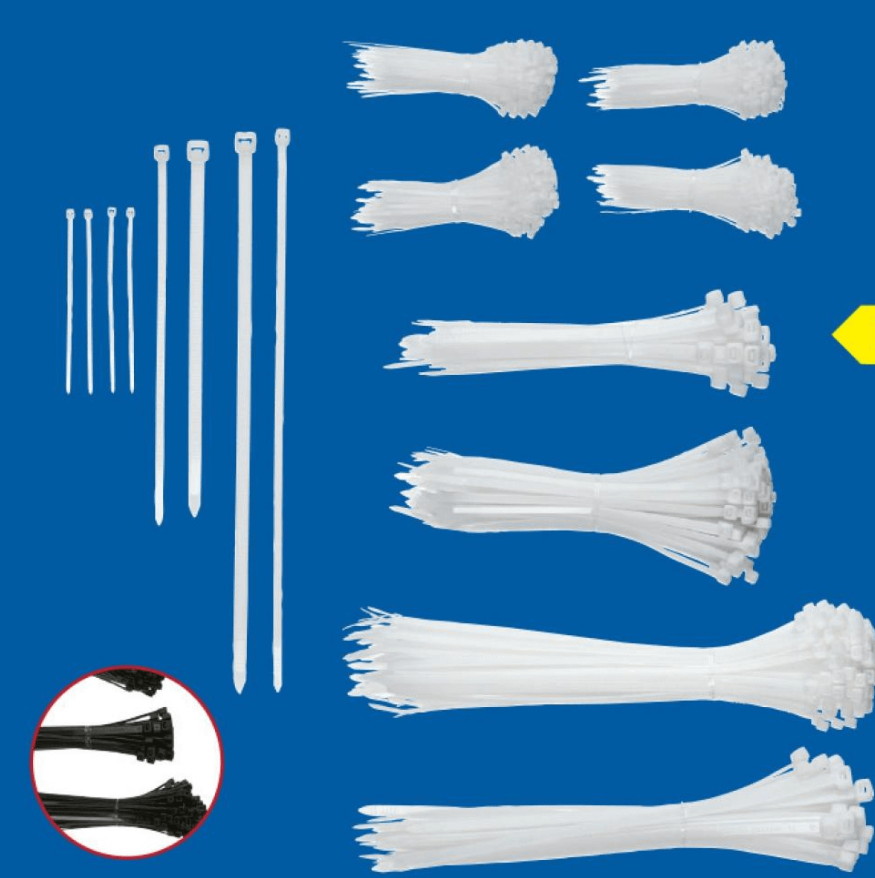 Parkside Komplet kabelskih vezic 1000-delni