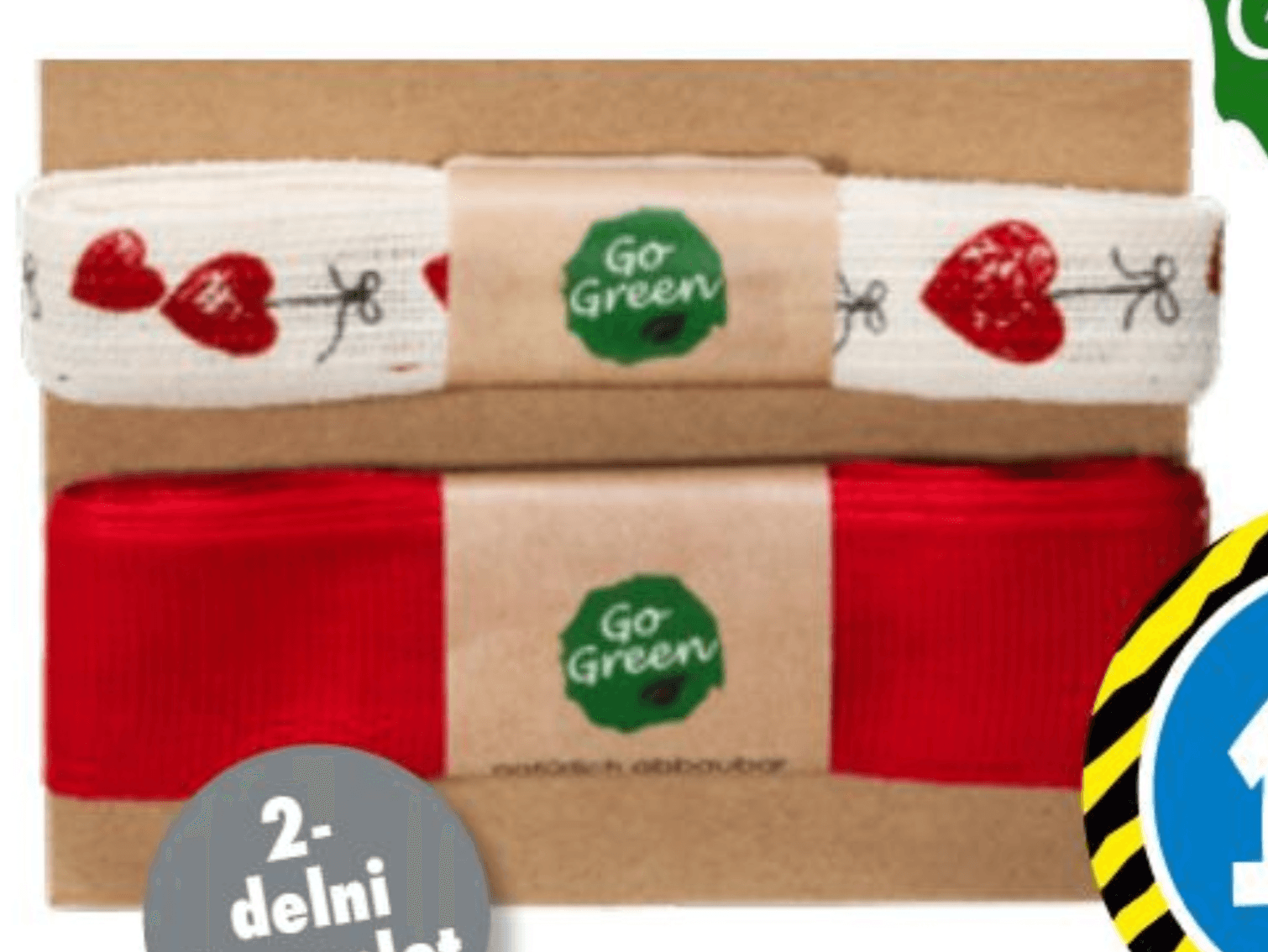 Nitke GO GREEN 2,5 cm x 2 m in 1,5 cm x 2 m - Akcija v trgovini Tedi