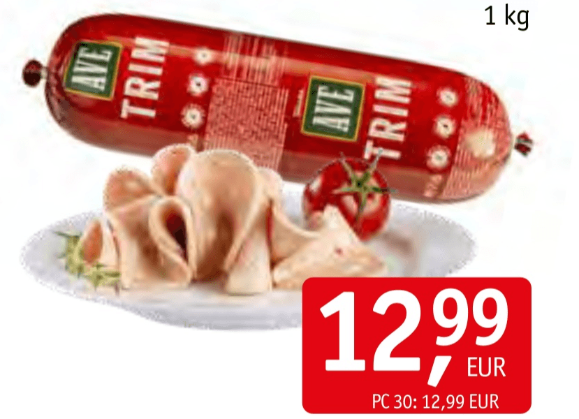 Klobasa Trim s sirom 1 kg