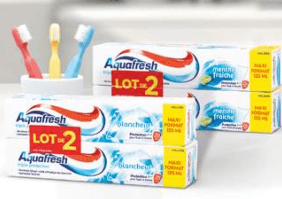 Aquafresh Zobna pasta 2x 125 ml