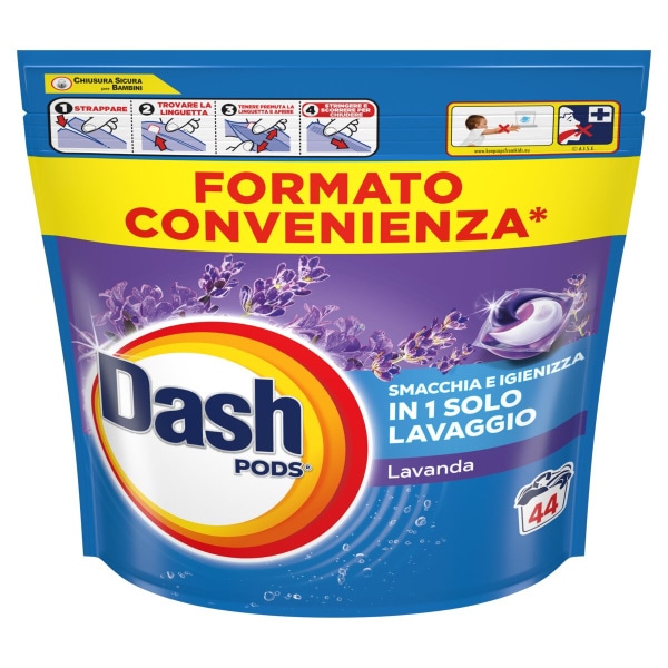 Dash za pranje perila kapsule 44/1, gel 2,7 l, prašek 3,2 kg