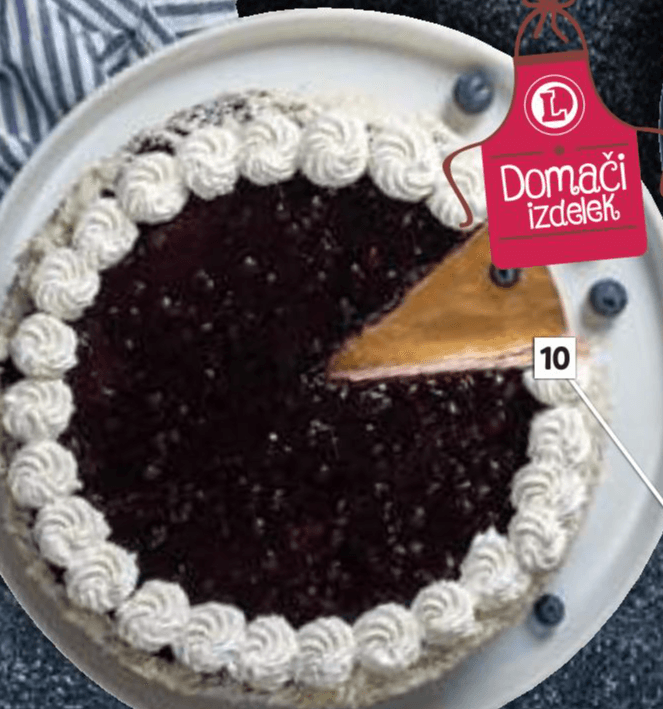 Borovničeva torta 14-16 kosov