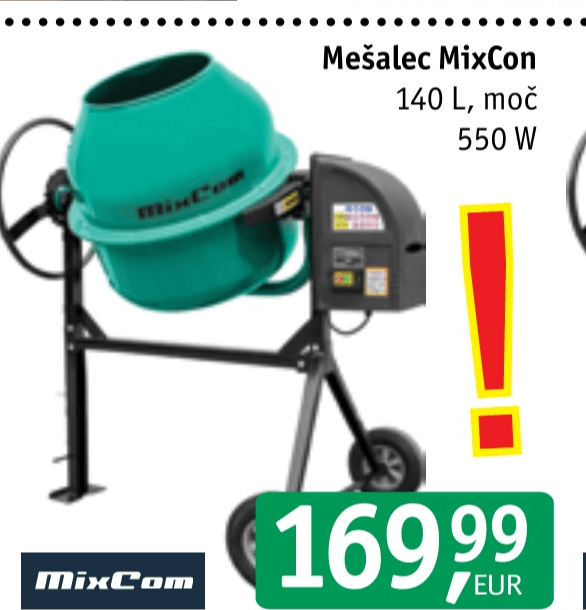 Mešalec MixCon 140 L
