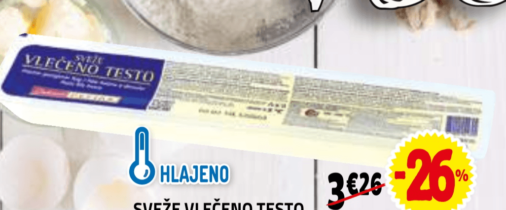 Sveže vlečeno testo Pekarna Pečjak 500 g Pekarna Pečjak