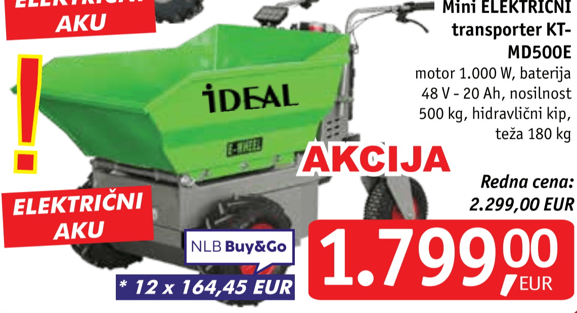 Mini ELEKTRIČNI transporter KT-MD500E
