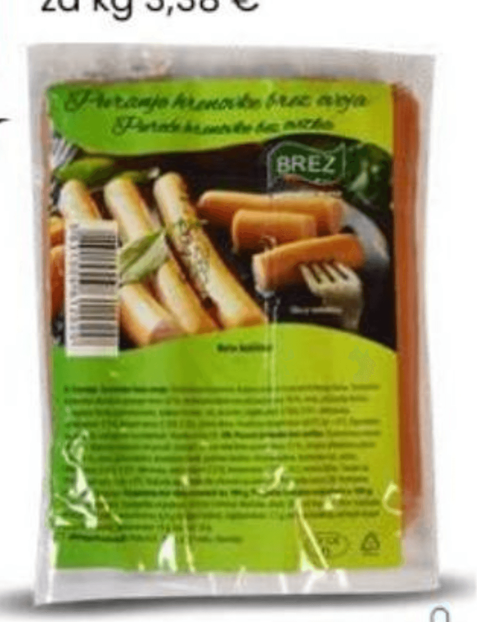 Puranje hrenovke brez ovoja 500 g