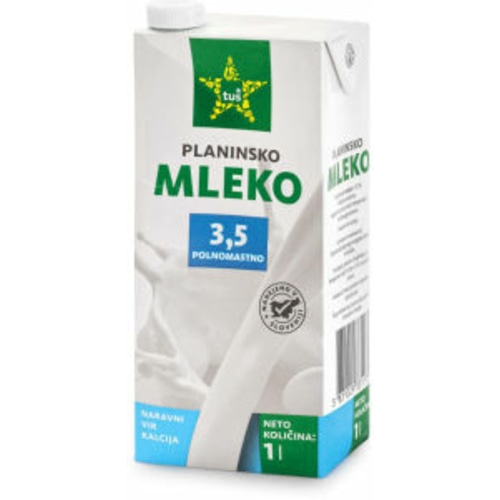 Planinsko mleko 1 l - Akcija v trgovini Tuš