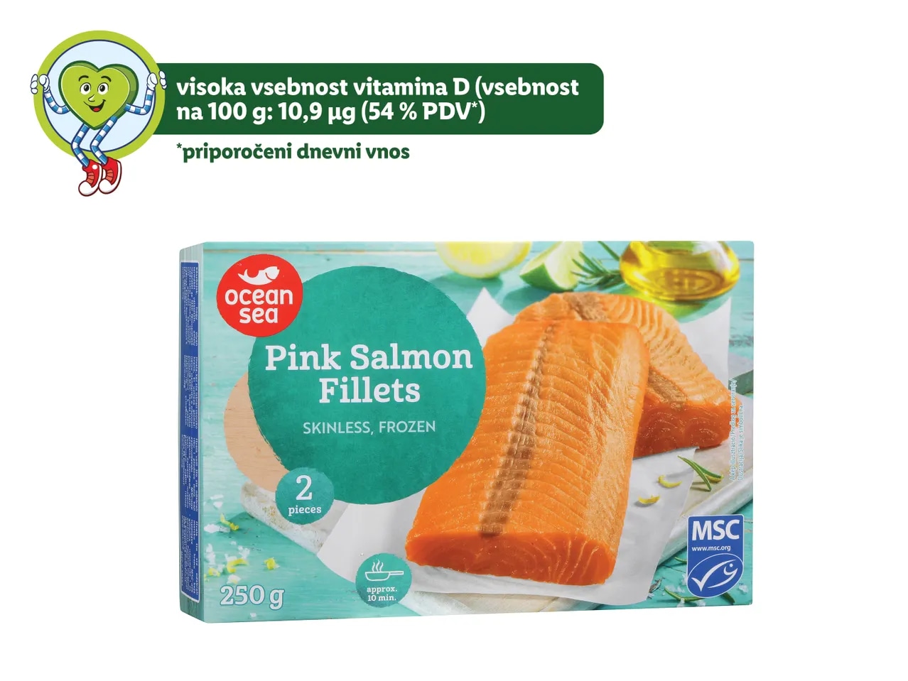 Ocean sea Pink Salmon Fillets 250 g