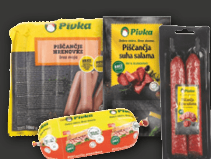 Pakirani mesni izdelki več vrst Pivka
