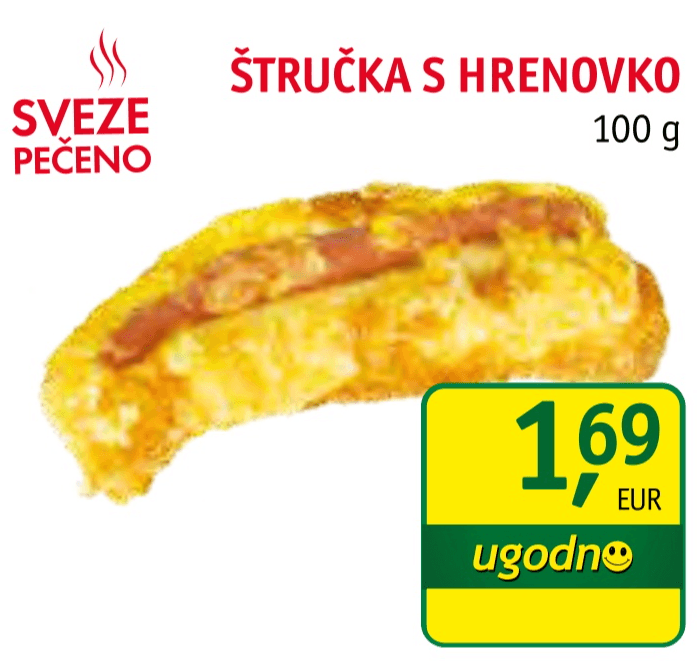 Štručka s hrenovko 100 g