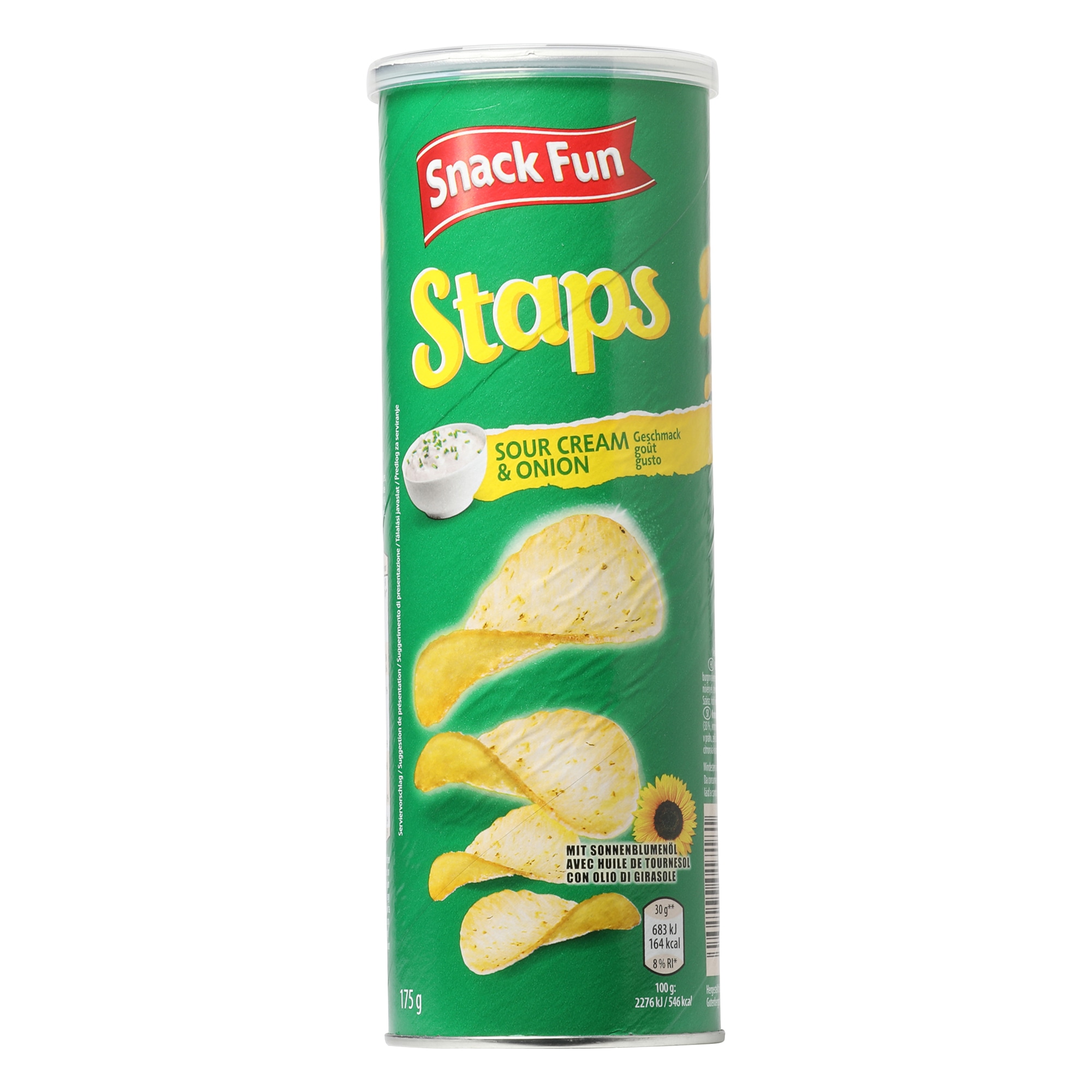 Snack Fun Čips v tulcu 175 g