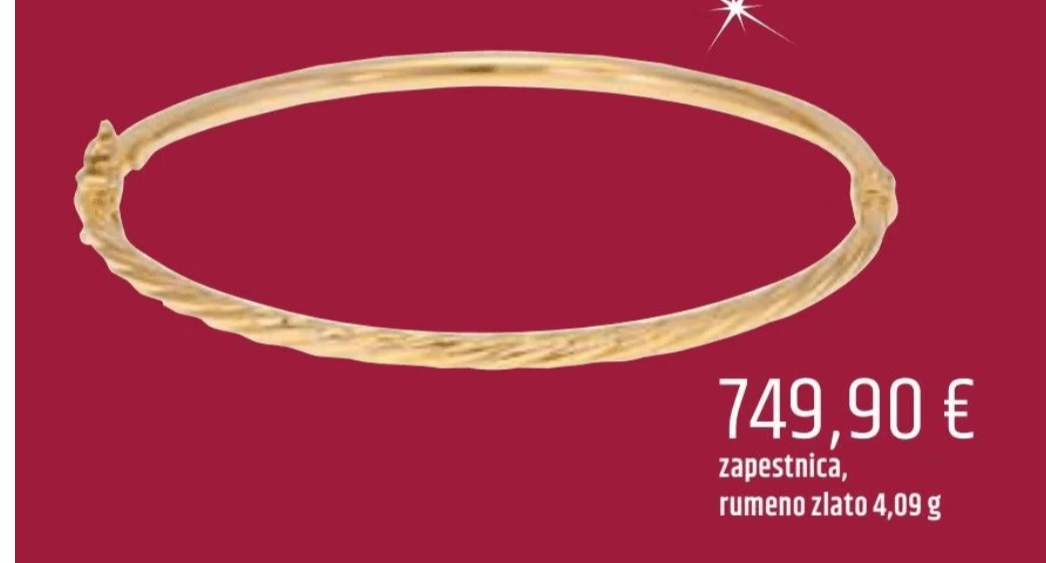 Zapestnica 4,09 g - Akcija v trgovini E.Leclerc