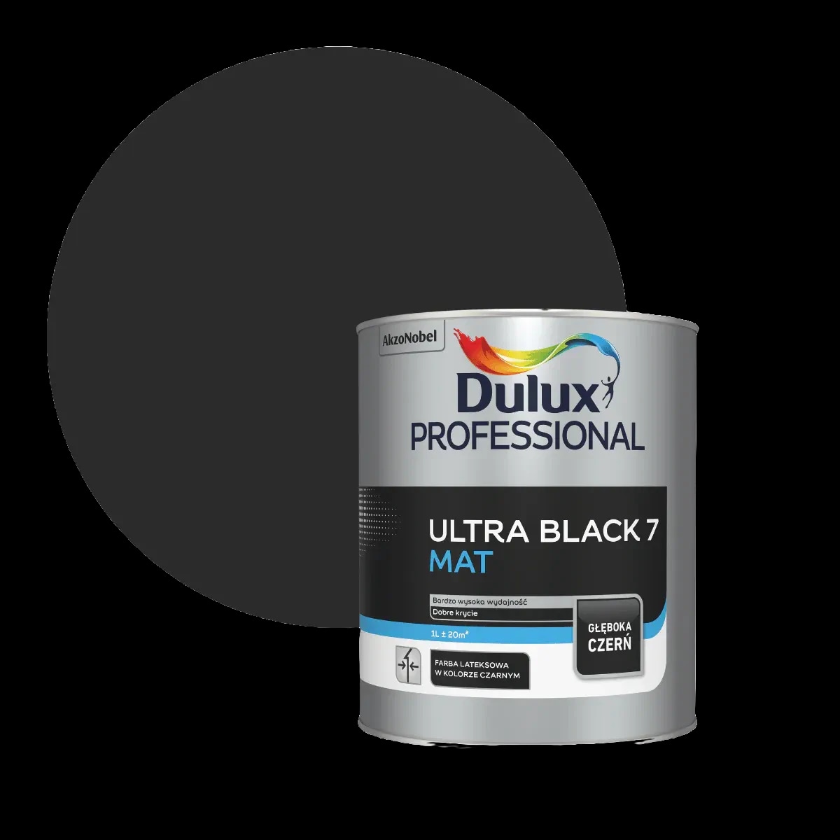 Lateks za stene Dulux Ultra Black 7 Matt 1 l - Akcija v trgovini Obi