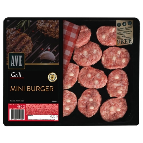 AVE Mini burger s sirom 400 g