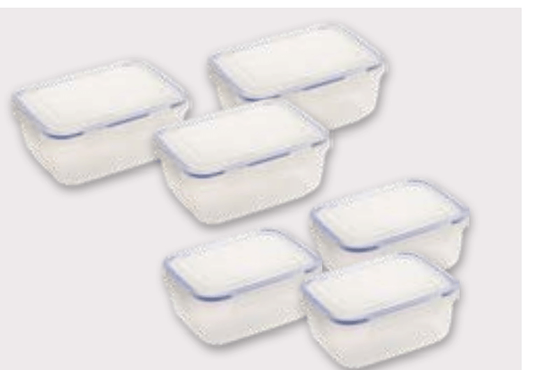 Set posodic za shranjevanje 3 x 0,8 l, 3 x 1,4 l