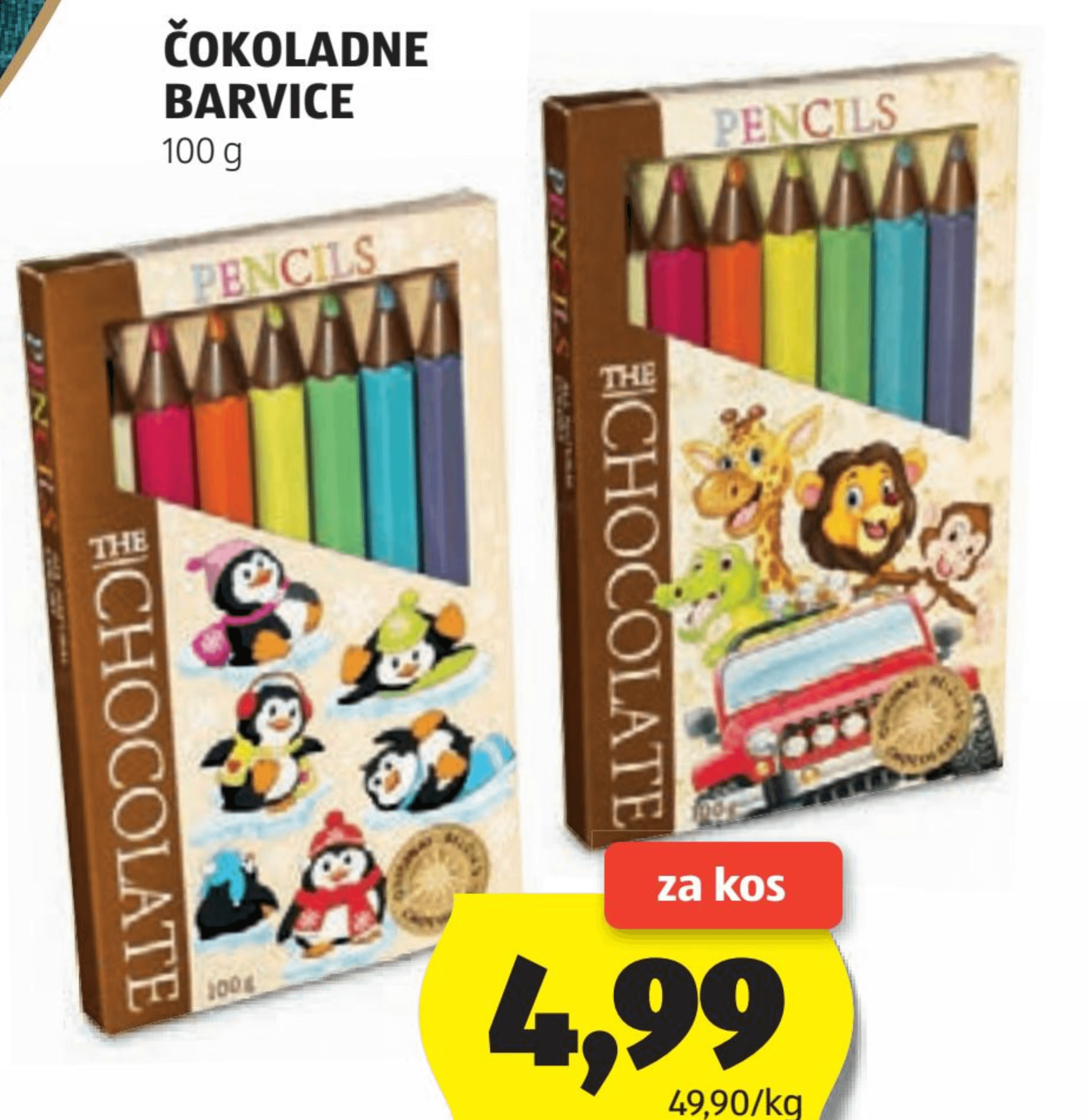 Čokoladne barvice 100 g