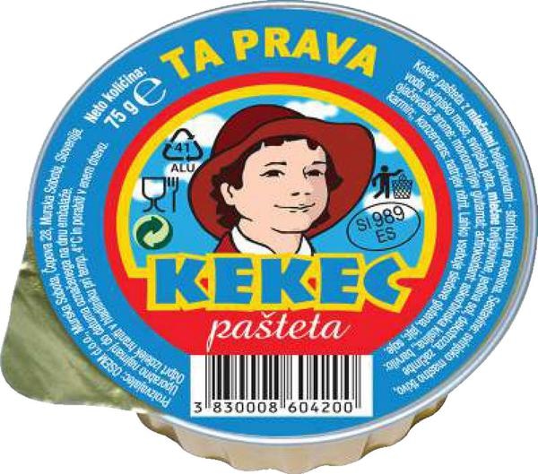 Pašteta Kekec Ta Prava 75 g - Akcija v trgovini Tuš