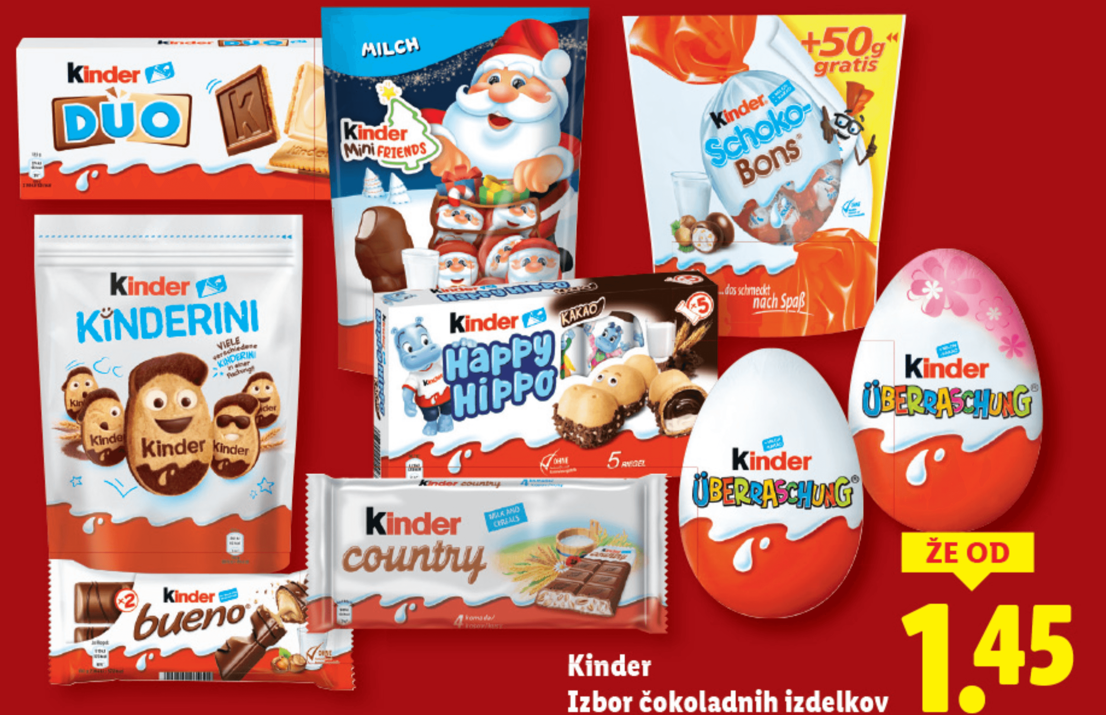 Kinder Izbor čokoladnih izdelkov